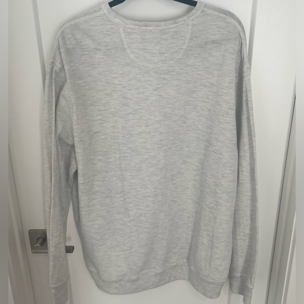 Cremieux Mens Long Sleeve White Shirt Sweater